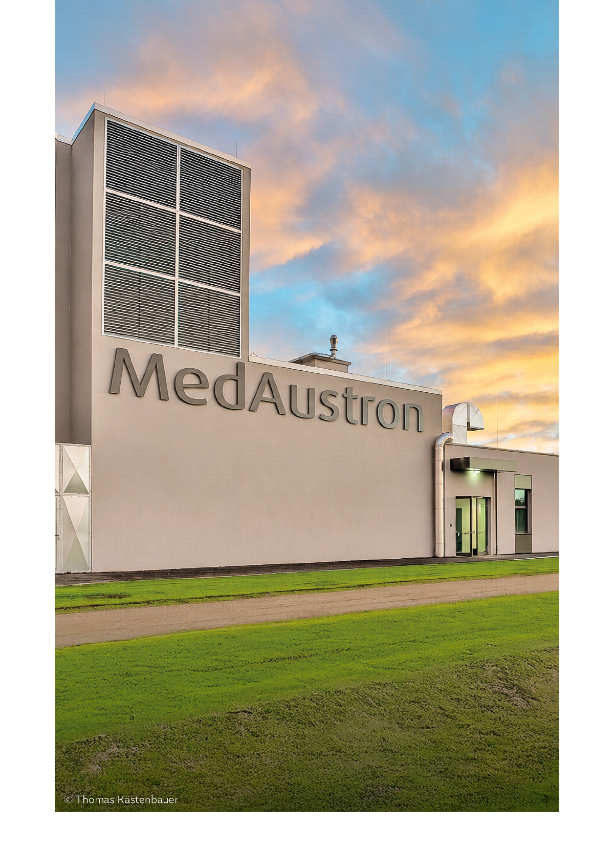 Aussenasicht des MedAustron-Gebäudes