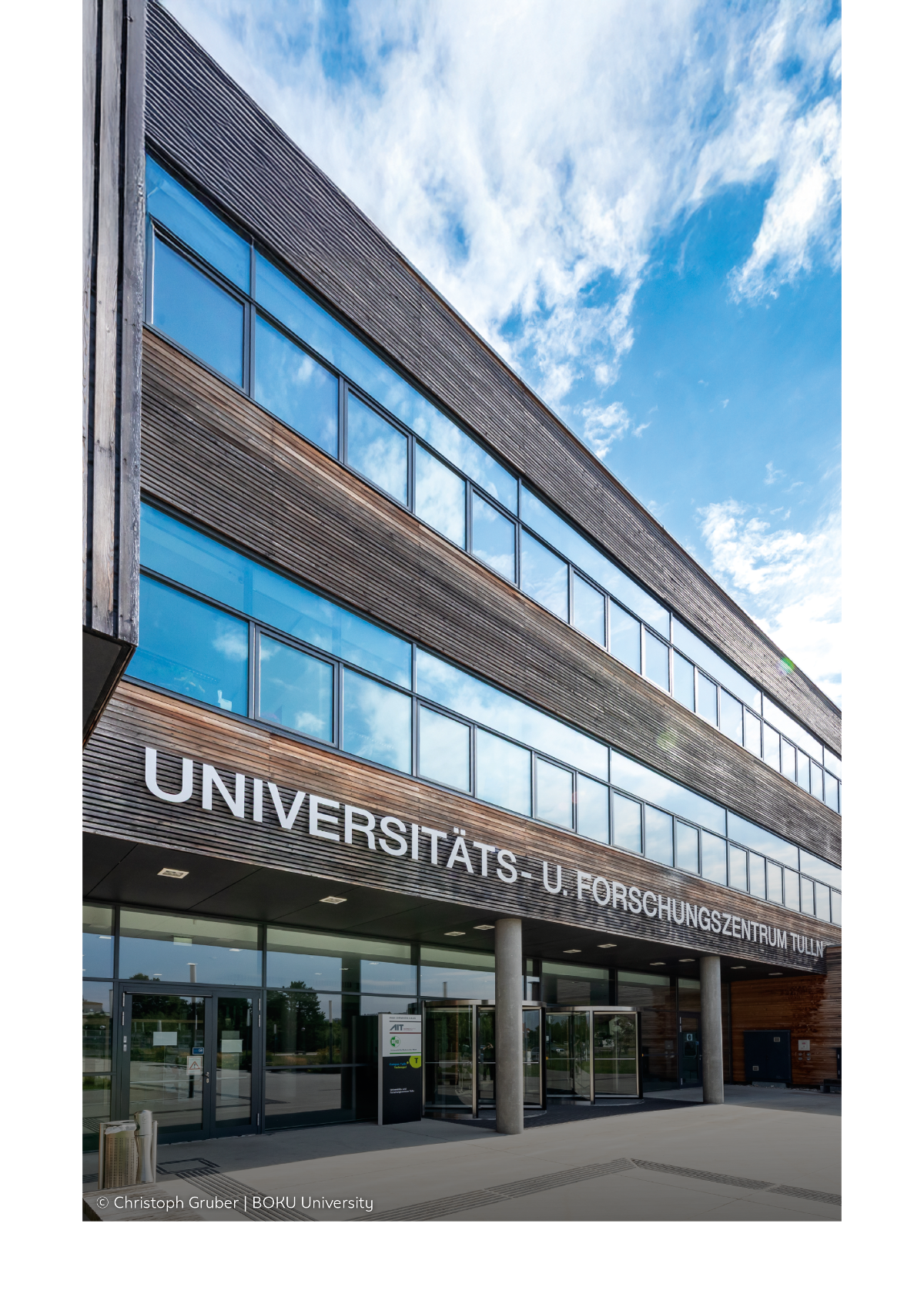 Aussenansicht des Gebäudes der Universität Tulln