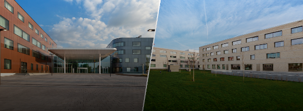 Aussenaufnahmen der Kliniken Baden und Mödling