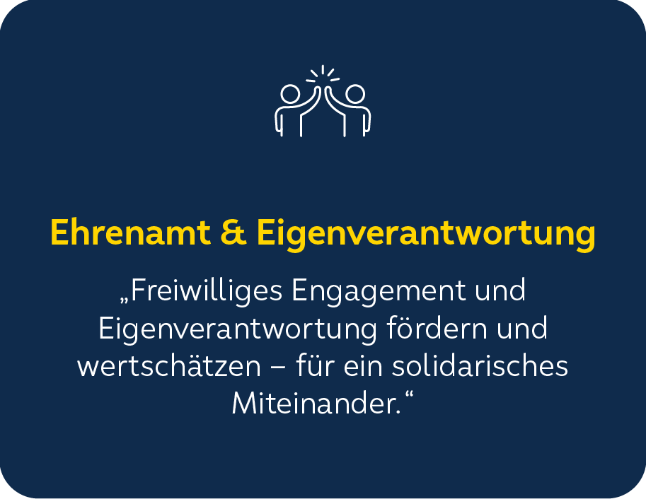 Ehrenamt und Eigenverantwortung